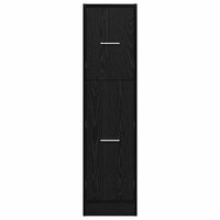 Apothekerskast Zwart eiken 30 x 41 x 118 cm Bewerkt hout 6