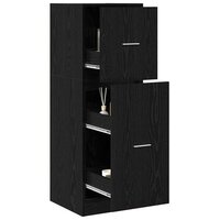 Apothekerskast Zwart eiken 40 x 41 x 118 cm Bewerkt hout 2