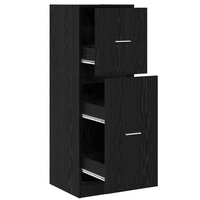 Apothekerskast Zwart eiken 40 x 41 x 118 cm Bewerkt hout 3