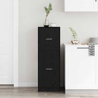 Apothekerskast Zwart eiken 40 x 41 x 118 cm Bewerkt hout 4