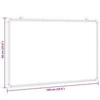 Whiteboard magnetisch 100x60x1,7 cm aluminium 6