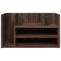 Bureau organiser 44,5x24x25 cm bewerkt hout bruin eikenkleur 4
