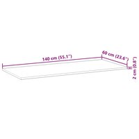 Bureaublad met olieafwerking 140x60x2 cm massief acaciahout 9