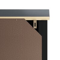 Wasmachinekast BERG 76x27x164,5 cm massief hout zwart 7