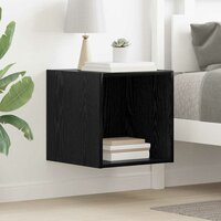 Wandkast met plank Zwart eiken 37 x 37 x 37 cm Bewerkt hout 5