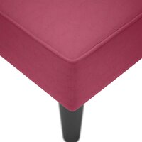 Chaise longue met rechterarmleuning fluweel wijnrood 7