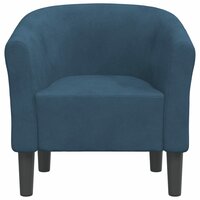 Kuipstoel fluweel donkerblauw 3