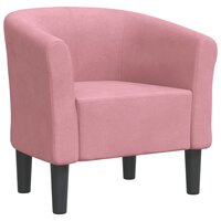 Kuipstoel fluweel roze 2
