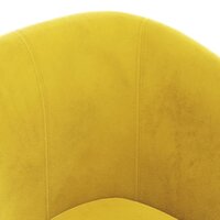 Kuipstoel fluweel geel 6