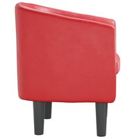 Kuipstoel kunstleer rood 4