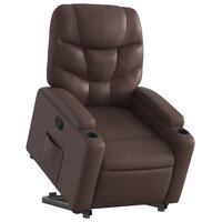 Sta-op-fauteuil verstelbaar kunstleer bruin 3