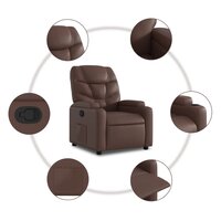 Sta-op-fauteuil verstelbaar kunstleer bruin 8