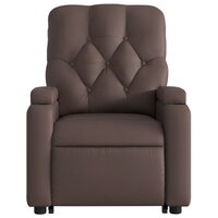 Sta-op-fauteuil verstelbaar kunstleer bruin 8