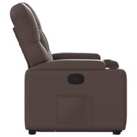 Sta-op-fauteuil verstelbaar kunstleer bruin 9