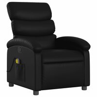 Massagestoel van zwart kunstleer 3