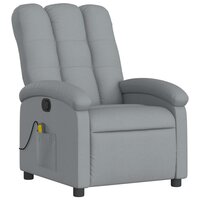 Massagestoel met lichtgrijze stof 3