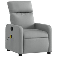 Massagestoel Lichtgrijze Stof 3