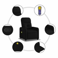 Massagestoel met zwarte stof 6