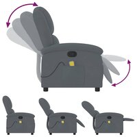 Massagestoel verstelbaar fluweel donkergrijs 8