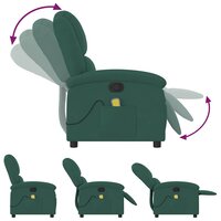 Massagestoel verstelbaar fluweel donkergroen 8