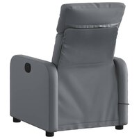 Massagestoel verstelbaar kunstleer grijs 4