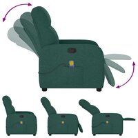 Massagestoel verstelbaar stof donkergroen 7