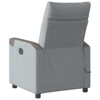 Massagestoel verstelbaar stof lichtgrijs 5