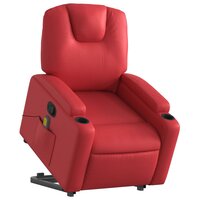 Sta-op-massagestoel verstelbaar kunstleer rood 3
