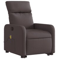 Sta-op-massagestoel verstelbaar stof donkerbruin 4