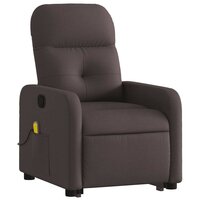 Sta-op-massagestoel verstelbaar stof donkerbruin 4