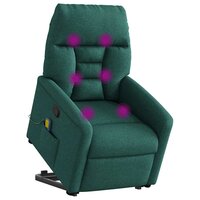 Sta-op-massagestoel verstelbaar stof donkergroen 3