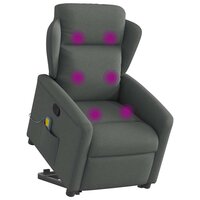 Sta-op-massagestoel verstelbaar stof donkergrijs 3