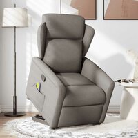 Sta-op-massagestoel verstelbaar stof taupe 2