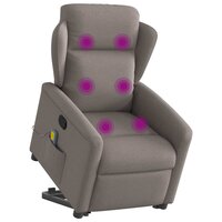 Sta-op-massagestoel verstelbaar stof taupe 3