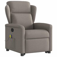 Sta-op-massagestoel verstelbaar stof taupe 4