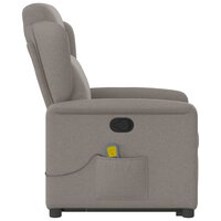 Sta-op-massagestoel verstelbaar stof taupe 6