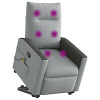 Sta-op-massagestoel verstelbaar stof lichtgrijs 2