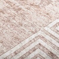 Vloerkleed wasbaar anti-slip 80x150 cm beige 4