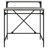 Bureau 80x50x90 cm bewerkt hout en ijzer grijs sonoma eiken 5