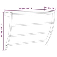 Handdoekenrek 60x25,5x49 cm massief walnotenhout 6