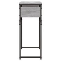 Wandtafel met schap 75x30x75 cm bewerkt hout grijs sonoma 5