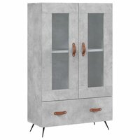 Hoge kast 69,5x31x115 cm bewerkt hout betongrijs 2