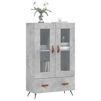 Hoge kast 69,5x31x115 cm bewerkt hout betongrijs 3