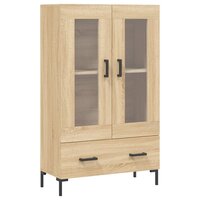 Hoge kast 69,5x31x115 cm bewerkt hout sonoma eikenkleurig 2