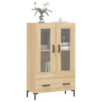 Hoge kast 69,5x31x115 cm bewerkt hout sonoma eikenkleurig 3