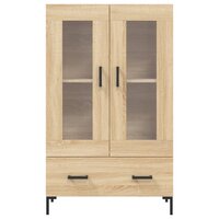 Hoge kast 69,5x31x115 cm bewerkt hout sonoma eikenkleurig 6