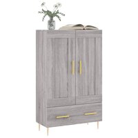 Hoge kast 69,5x31x115 cm bewerkt hout grijs sonoma eikenkleurig 3