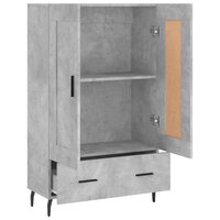 Hoge kast 69,5x31x115 cm bewerkt hout betongrijs 6