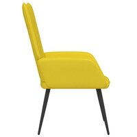 Relaxstoel fluweel mosterdgeel 4