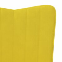 Relaxstoel fluweel mosterdgeel 6
